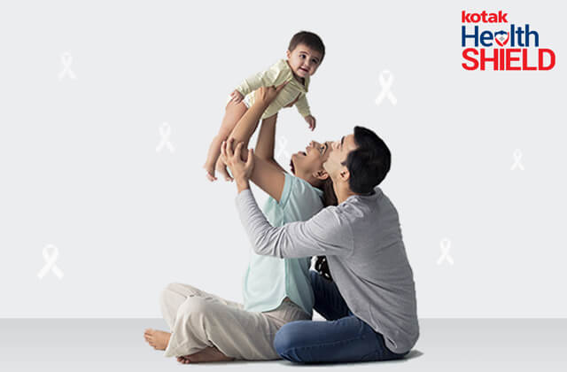 Health new born with its parents - Kotak Health Shield Insurance